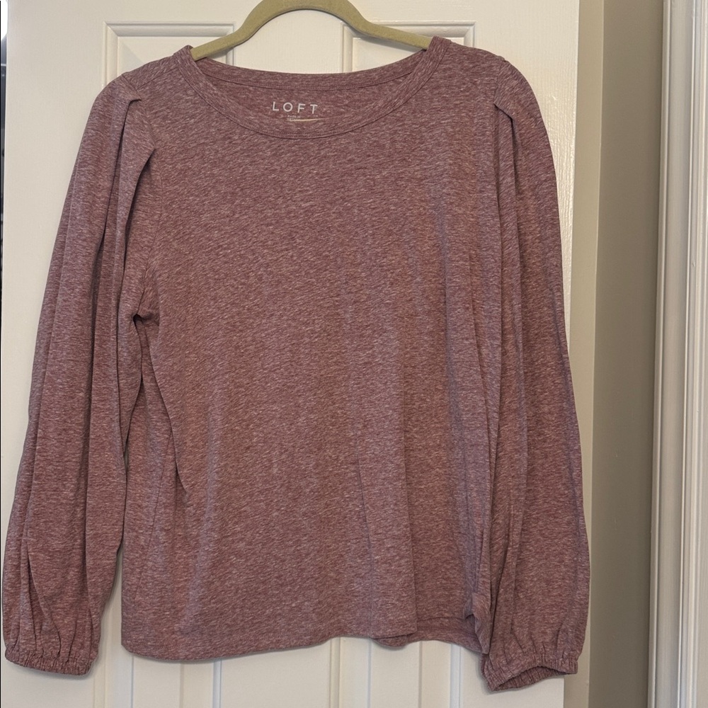 LOFT Mauve Long Sleeve Blouse